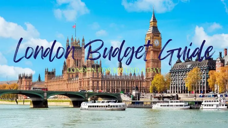 London for 50 dollars a day blog post