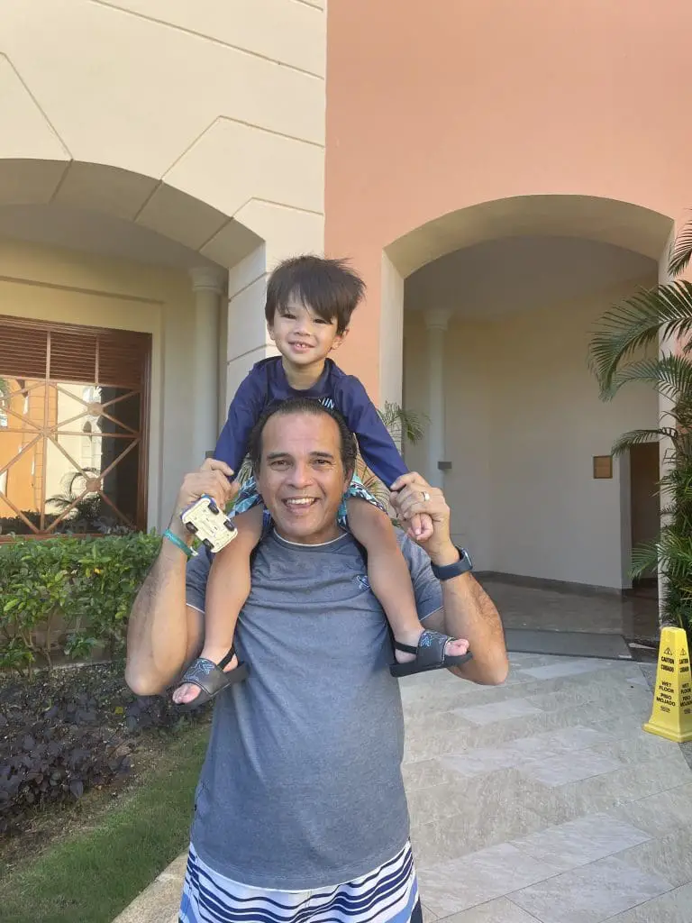 Father and son in Jamaica