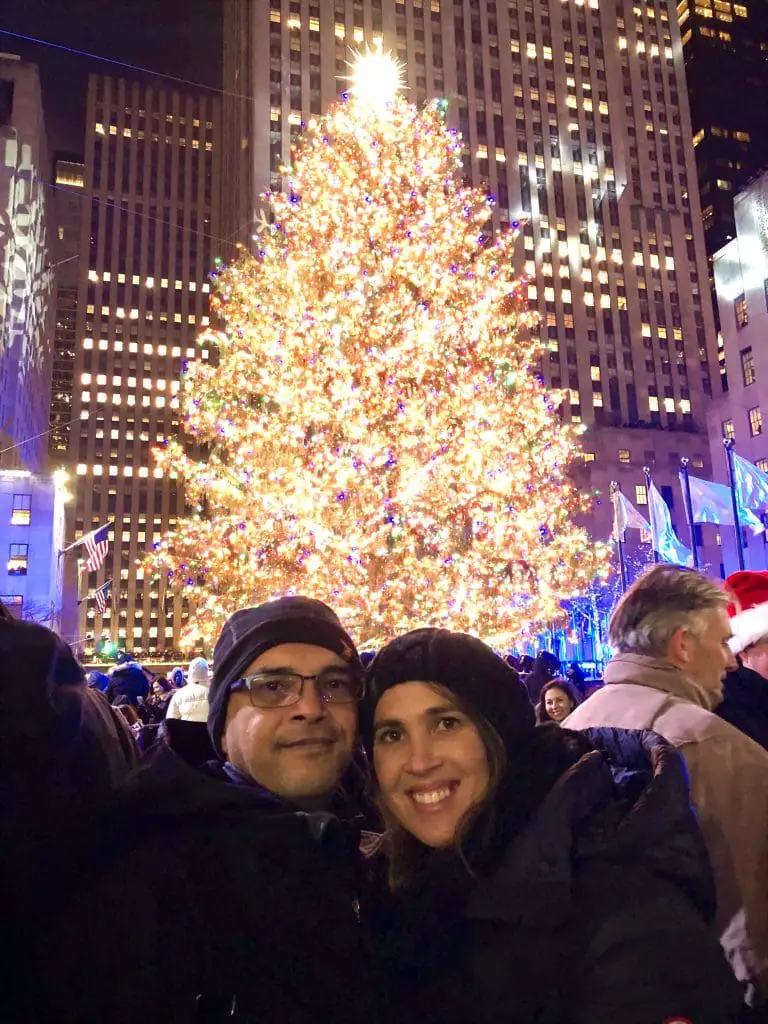 Angela and Rich at the Rockefeller Tree